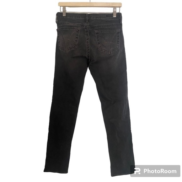Kut From The Cloth Stevie Straight Leg Black Denim Jeans Size 6 - Picture 6 of 6